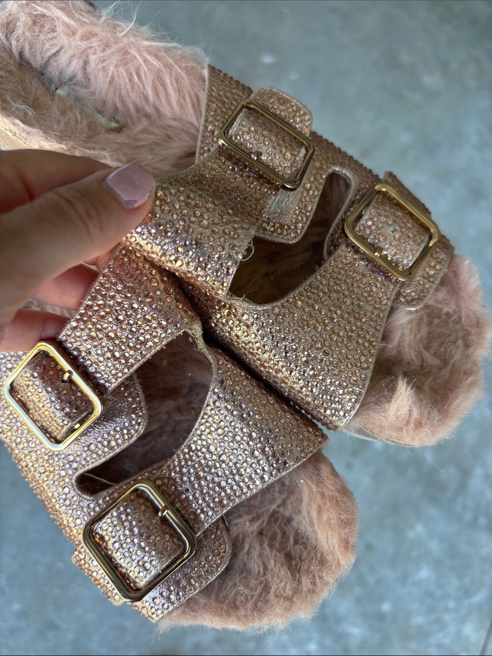INC International Faux Fur Slide Sandals - Picture 3 of 11